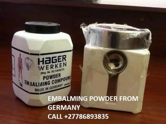 Hager Werken Embalming Compound Pink Powder call +